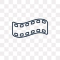 Film negatives vector icon isolated on transparent background, l