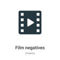 Film negatives vector icon on white background. Flat vector film negatives icon symbol sign from modern cinema collection for