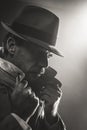 Film noir detective portrait Royalty Free Stock Photo