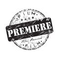 Film premiere rubber stamp