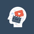 Film production, video editor, movie maker, clapper board Royalty Free Stock Photo