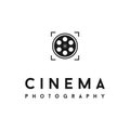 Film Reel, Focus Lens for Cinema Video Photo logo design