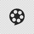 Film reel icon isolated on transparent background Royalty Free Stock Photo
