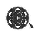 Film reel icon isolated on white background. Watch movie in the cinema Royalty Free Stock Photo