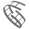 Film reel icon, television and production strip