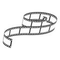 Film reel icon, video and entertainment symbol Royalty Free Stock Photo