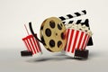 Film reel,popcorn,movie strip,disposable cup for beverages with