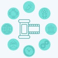 Film reel vector icon sign symbol Royalty Free Stock Photo
