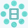 Film reel vector icon sign symbol Royalty Free Stock Photo