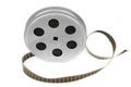 Film reels isolated on white background. Retro equipment Royalty Free Stock Photo