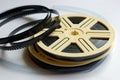 Film reels on white background Royalty Free Stock Photo