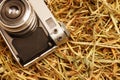 Film retro camera background Royalty Free Stock Photo