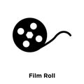 Film Roll icon vector isolated on white background, logo concept Royalty Free Stock Photo