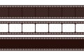 Film roll strip. Old retro 35mm photo camera frame slide, filmstrip negative roll, photography coil. Vector illustration Royalty Free Stock Photo
