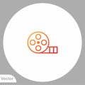 Film roll vector icon sign symbol Royalty Free Stock Photo