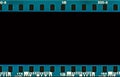 35mm film frames strip scanned with signs of usage on bezel