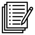 Film script icon, outline style