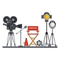 Film set director chair Royalty Free Stock Photo