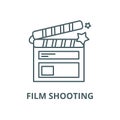 Film shooting vector line icon, linear concept, outline sign, symbol