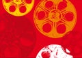 Film spools red Royalty Free Stock Photo