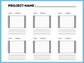 Film storyboard composition scene template