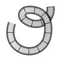 Film strip alphabet letter