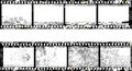 Film strip, analog film, super grungy frames for your pix, vector Royalty Free Stock Photo