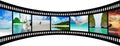 Film strip with beautiful holiday pictures