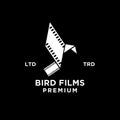 Film strip bird logo icon design Royalty Free Stock Photo