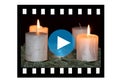 Film strip with burning candles Royalty Free Stock Photo