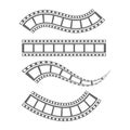 Film strip Cinema strip roll blank slide frame photo video monochrome picture negative vintage media filmstrip vector movie