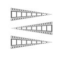 Film strip Cinema strip roll  blank slide frame  photo video monochrome picture negative vintage media filmstrip  vector movie Royalty Free Stock Photo