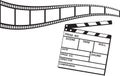 Film Strip and Clapboard Royalty Free Stock Photo