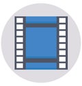 Film Strip Color Isolated Vector Icon that can be easily modified or edit Royalty Free Stock Photo