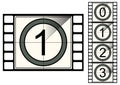 Film strip countdown Royalty Free Stock Photo