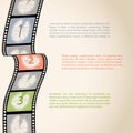 Film strip countdown infographic Royalty Free Stock Photo