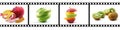 Film strip with fruit collection Royalty Free Stock Photo