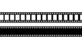 Film strip icon in black. Photographic film. Vector on isolated white background. EPS 10 Royalty Free Stock Photo