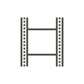 Film strip icon vector. Line cinema symbol.