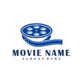 Film Strip logo design concept vector. Cinema illustration design Royalty Free Stock Photo