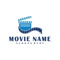 Film Strip logo design concept vector. Cinema illustration design Royalty Free Stock Photo