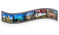 Film strip of London tourist icons