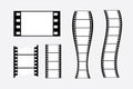 film strip, 35mm film frames format, blank cinema strips Royalty Free Stock Photo