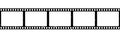 Film strip old effect. Camera roll on white backdrop. Film frame template. Analog video negatives. Empty photo frames