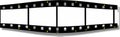Film strip perspective front Royalty Free Stock Photo