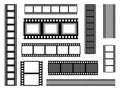 Film strip. Realistic cinema tape. Blank bands for recording video or shooting photographs and showing presentation Royalty Free Stock Photo