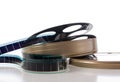 Film Strip, Reel and Can Royalty Free Stock Photo