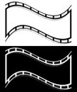 Film strip shape elements with distortion for photography / gene