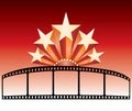 Film strip stars Royalty Free Stock Photo