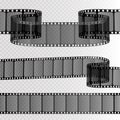 Film strip on transparent background. Movie reel template. Vector Royalty Free Stock Photo